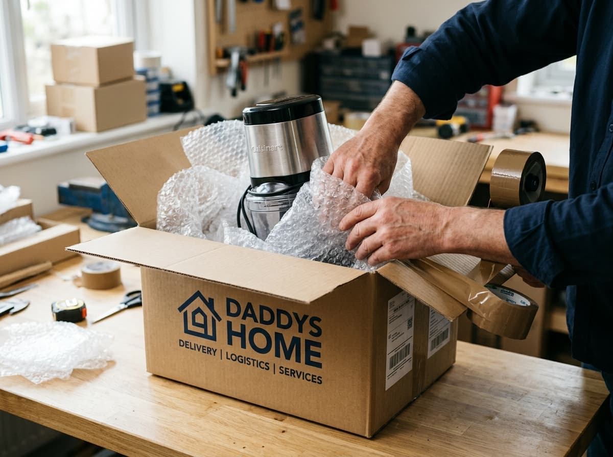 Đóng gói sản phẩm cẩn thận gửi về trung tâm bảo hành Daddy's Home