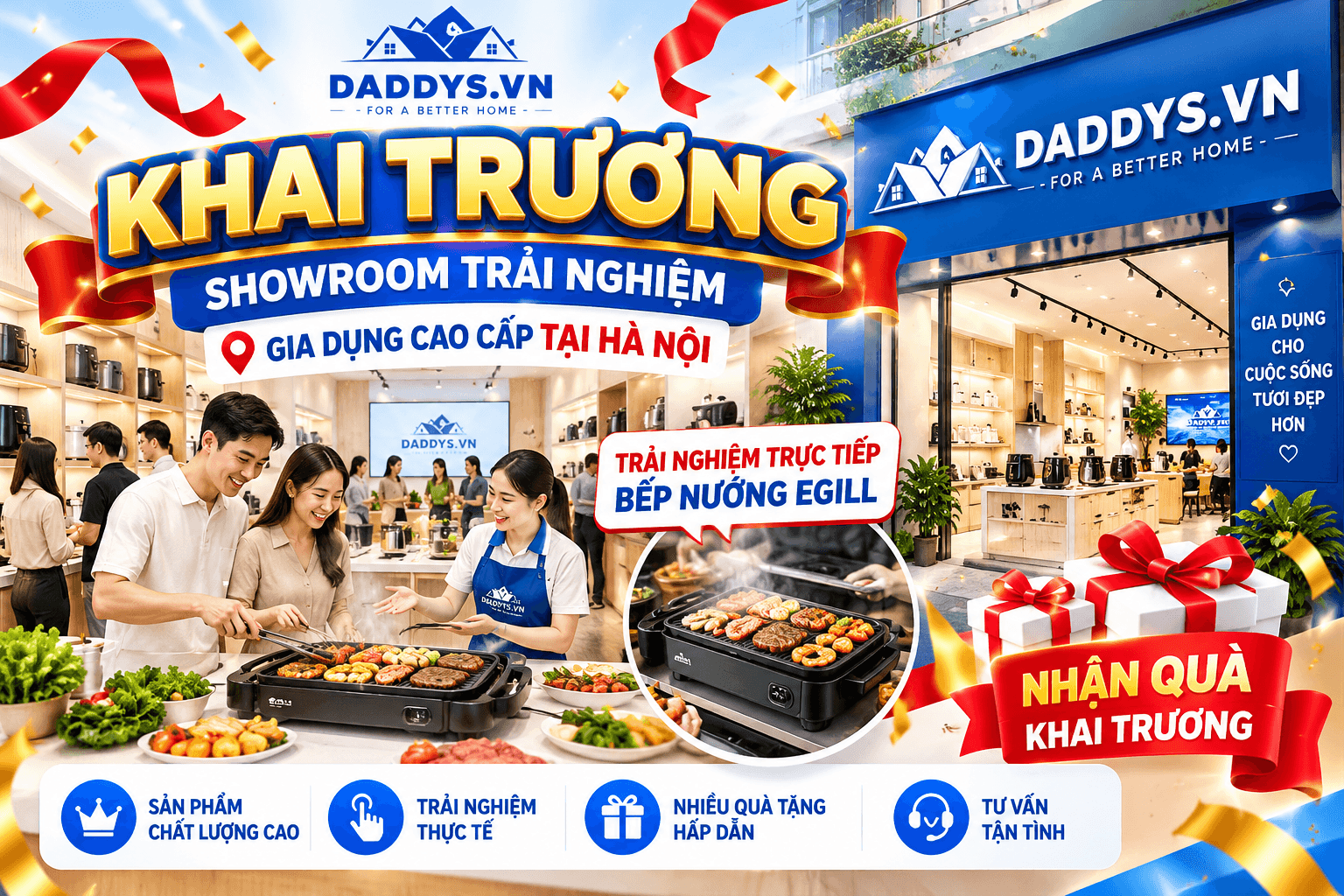 Daddy’s Home chính thức khai trương Showroom Trải Nghiệm Gia Dụng Cao Cấp tại Hà Nội