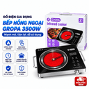 Bếp Hồng Ngoại Đơn GROPA 3500W Công Suất Cao – Bếp Điện Hồng Ngoại Cảm Ứng Có Hẹn Giờ