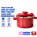 Nồi Áp Suất Chef Han Red Velvet Cao Cấp, Nồi Hầm Đa Năng Nấu Nhanh Tiện Lợi