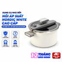 Nồi Áp Suất Chef Han Nordic White Cao Cấp, Nồi Hầm Đa Năng Nấu Nhanh Tiện Lợi