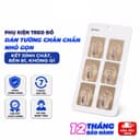 Vỉ 6 Móc Dán Tường Chữ Nhật, Móc Treo Đồ Không Khoan Tường Tiện Lợi