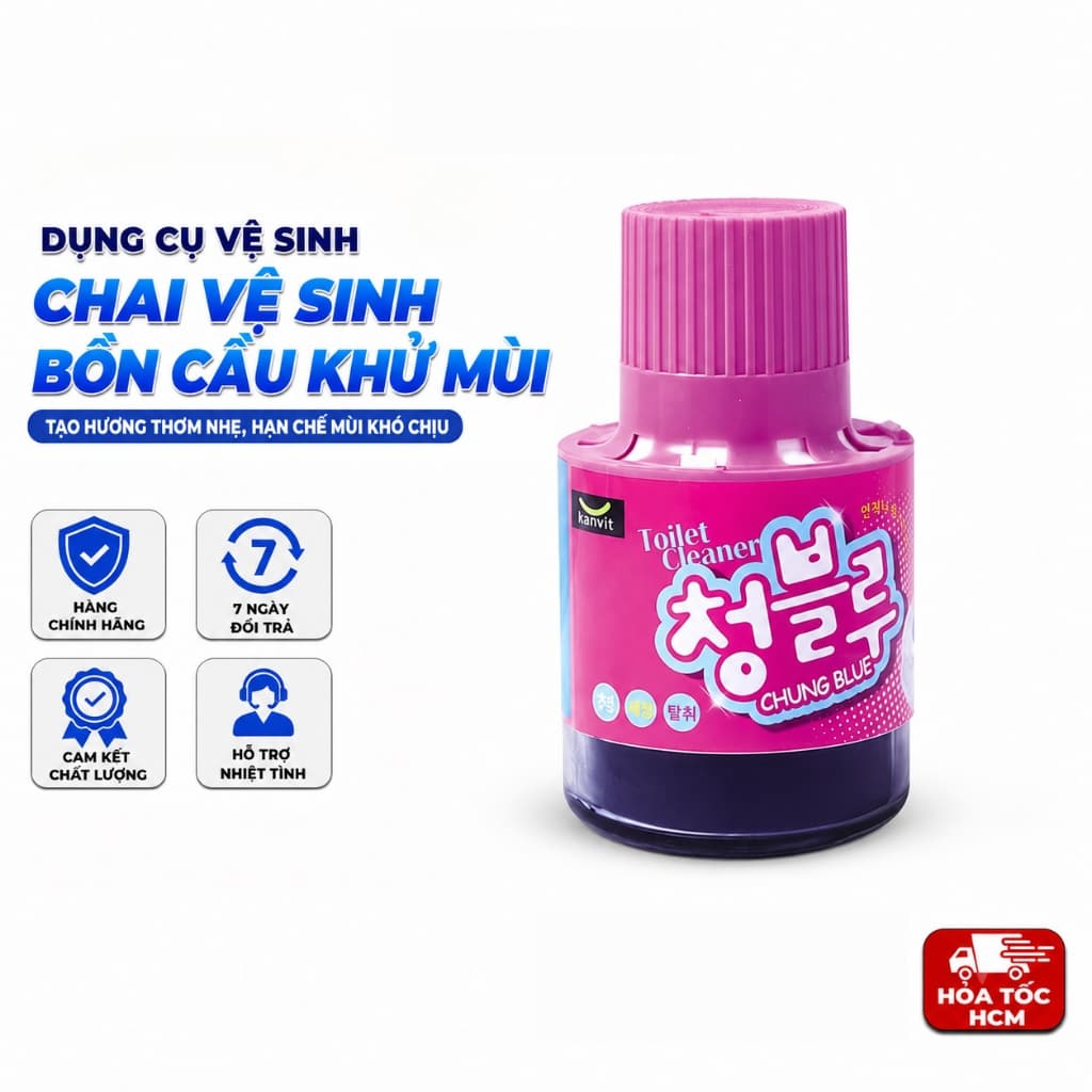 Chai Thả Bồn Cầu Hàn Quốc, Chai Vệ Sinh Bồn Cầu Khử Mùi Tiện Lợi