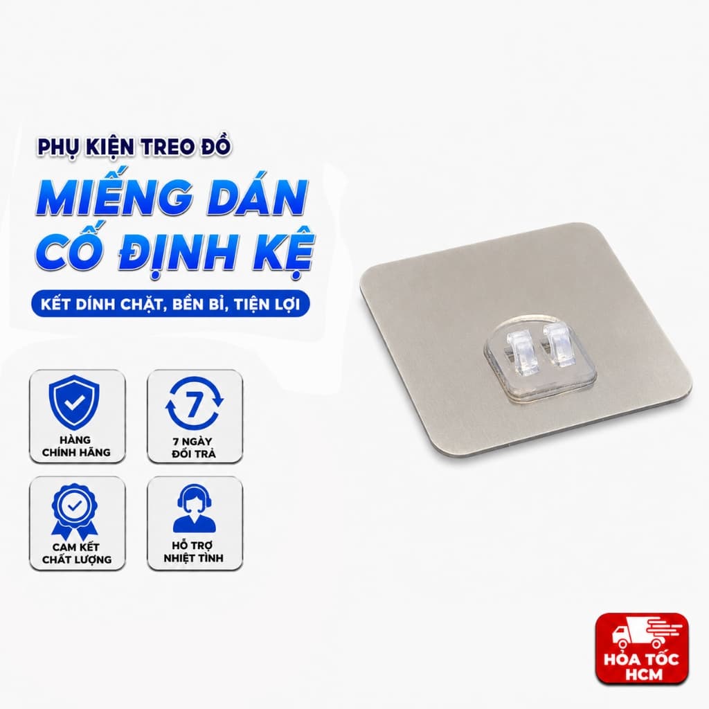 Miếng Dán Kệ Đơn, Miếng Dán Cố Định Kệ Không Khoan Tường