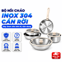 Bộ Nồi Cán Rời CAROTE Inox 304, Siêu Dày, Bộ Nồi Chảo Đa Năng Nhà Bếp