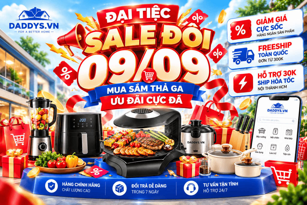 ĐẠI TIỆC SALE ĐÔI 09/09 – DADDY’S HOME TUNG ƯU ĐÃI CỰC SỐC, MUA SẮM THẢ GA!