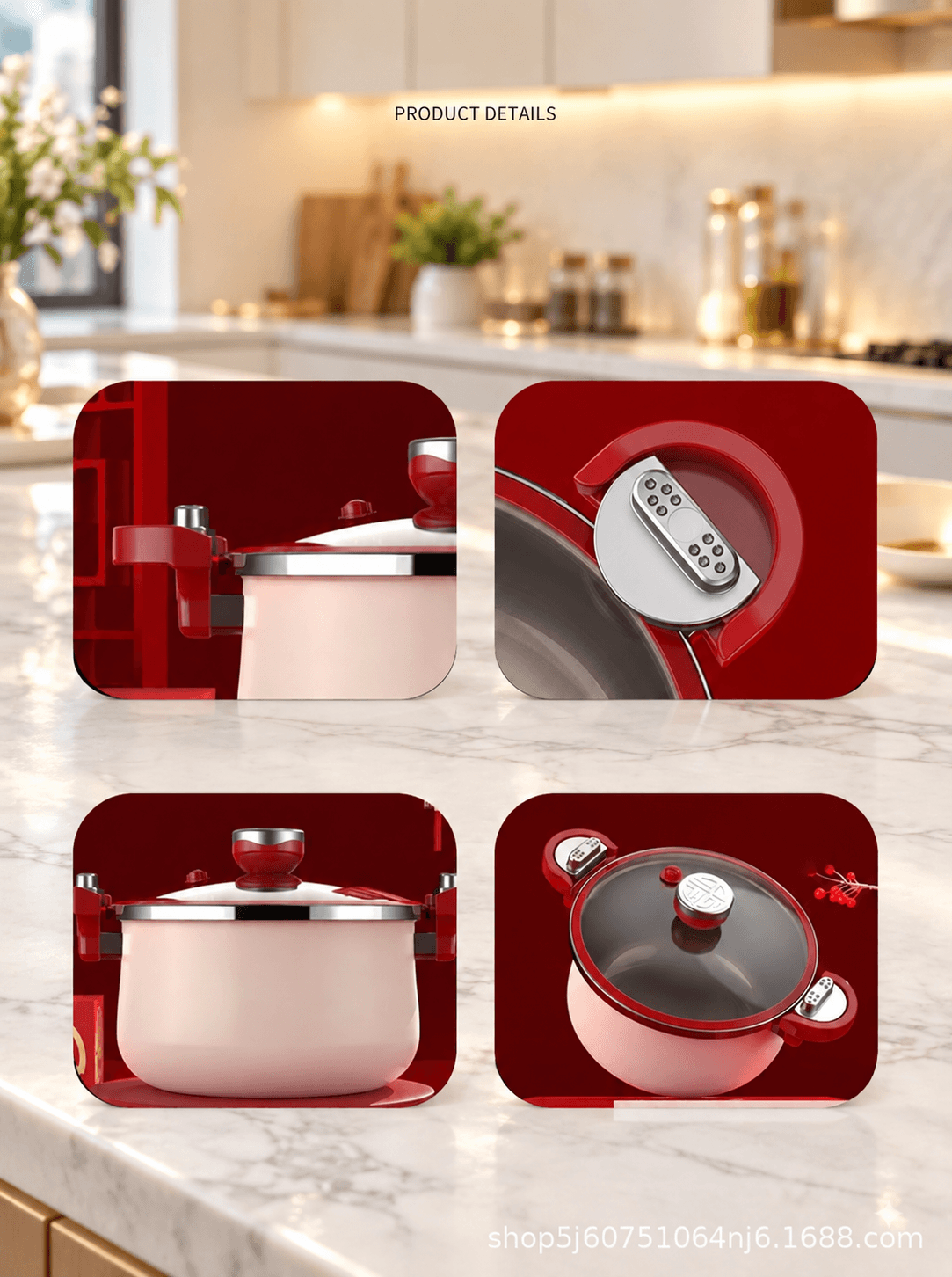 Nồi Áp Suất Chef Han Titanium Crystal Cao Cấp, Nồi Hầm Đa Năng Nấu Nhanh Tiện Lợi