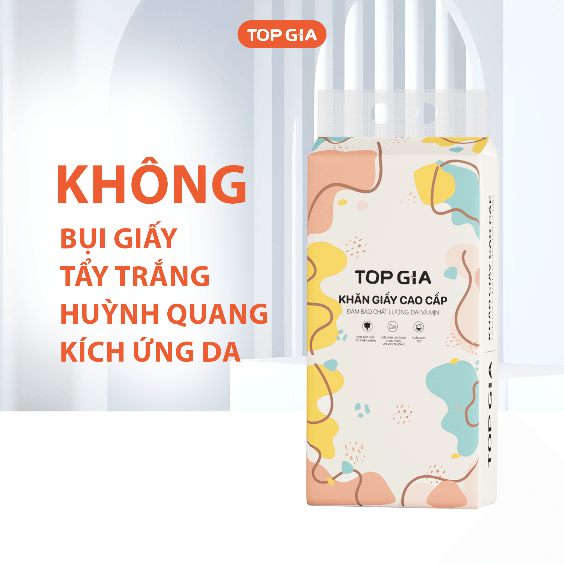 Giấy Rút Đáy Đa Sắc TOPGIA 4 Lớp, Giấy Vệ Sinh Treo Tường Mềm Mịn Thấm Hút Tốt Dùng Gia Đình