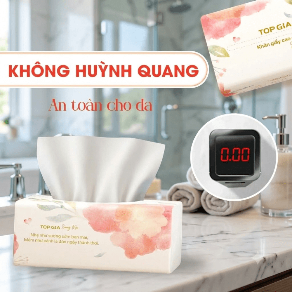 Khăn Giấy Ăn Sương Mai TOPGIA, Giấy Ăn Mềm Mịn Thấm Hút Tốt Dùng Cho Gia Đình