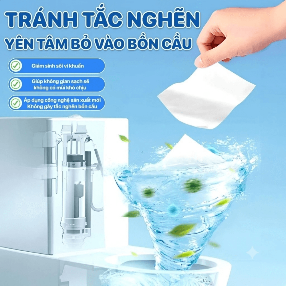 Giấy Vệ Sinh Tan Trong Nước MELTO, Giấy Cuộn Mềm Mịn Dễ Phân Rã Thấm Hút Tốt Dùng Cho Gia Đình