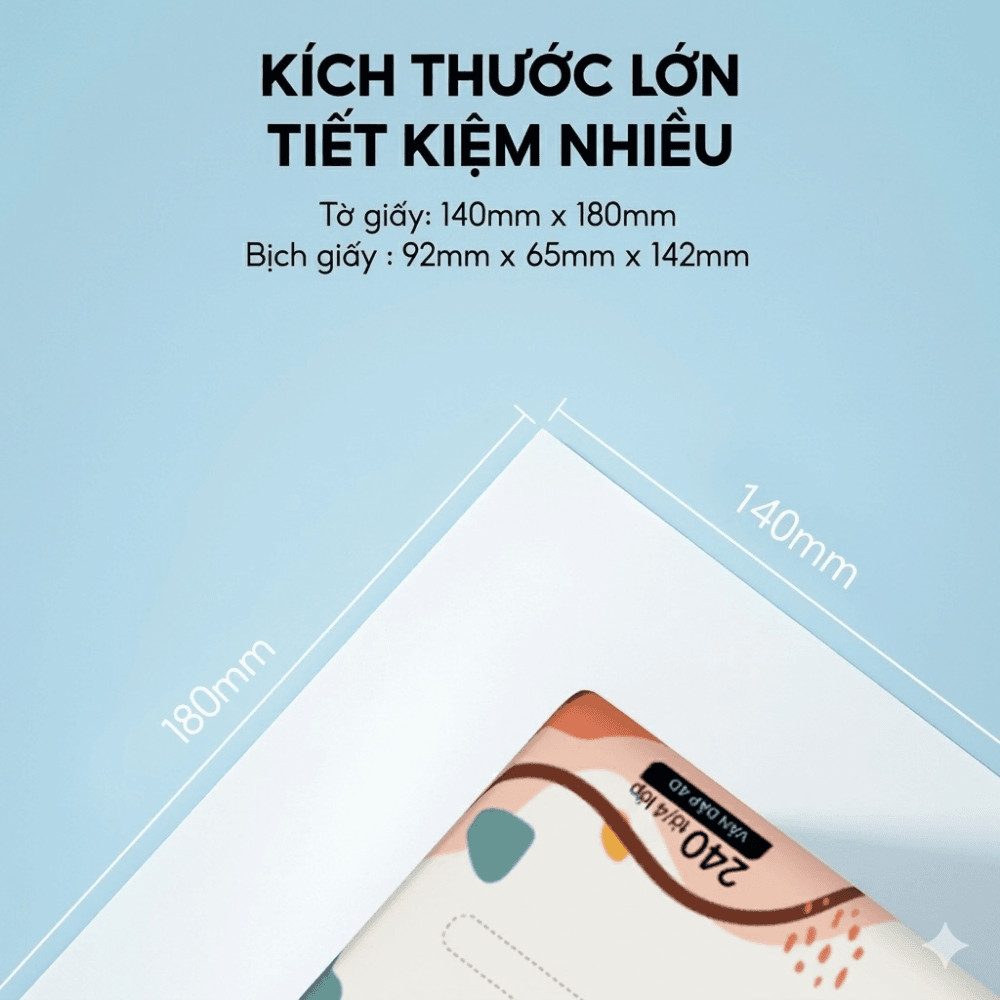 Giấy Ăn Đa Sắc TOPGIA, Khăn Giấy Ăn Mềm Mịn Thấm Hút Tốt Dùng Cho Gia Đình