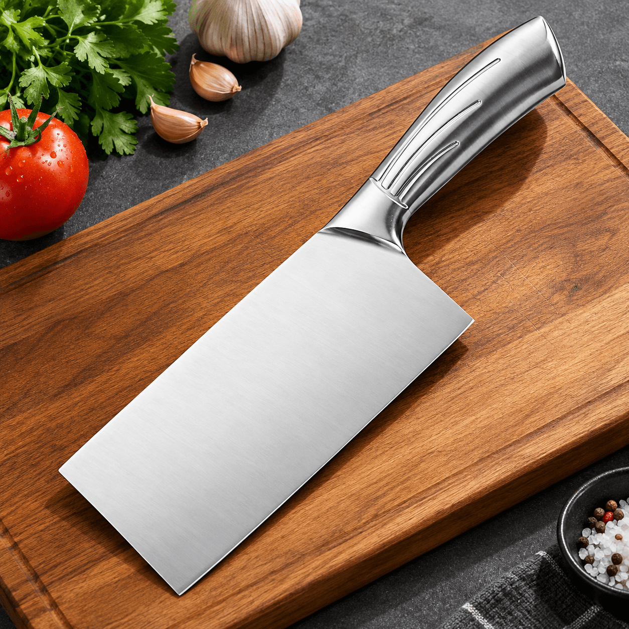 Dao Chặt SHIBAZHI Thép 4CR13 Cao Cấp
