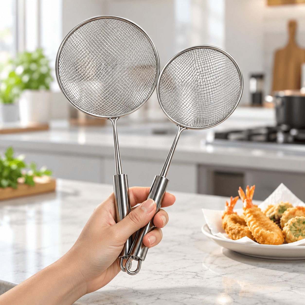 Vợt Vòng Inox HIP 13cm, Vợt Lọc Thực Phẩm Nhà Bếp