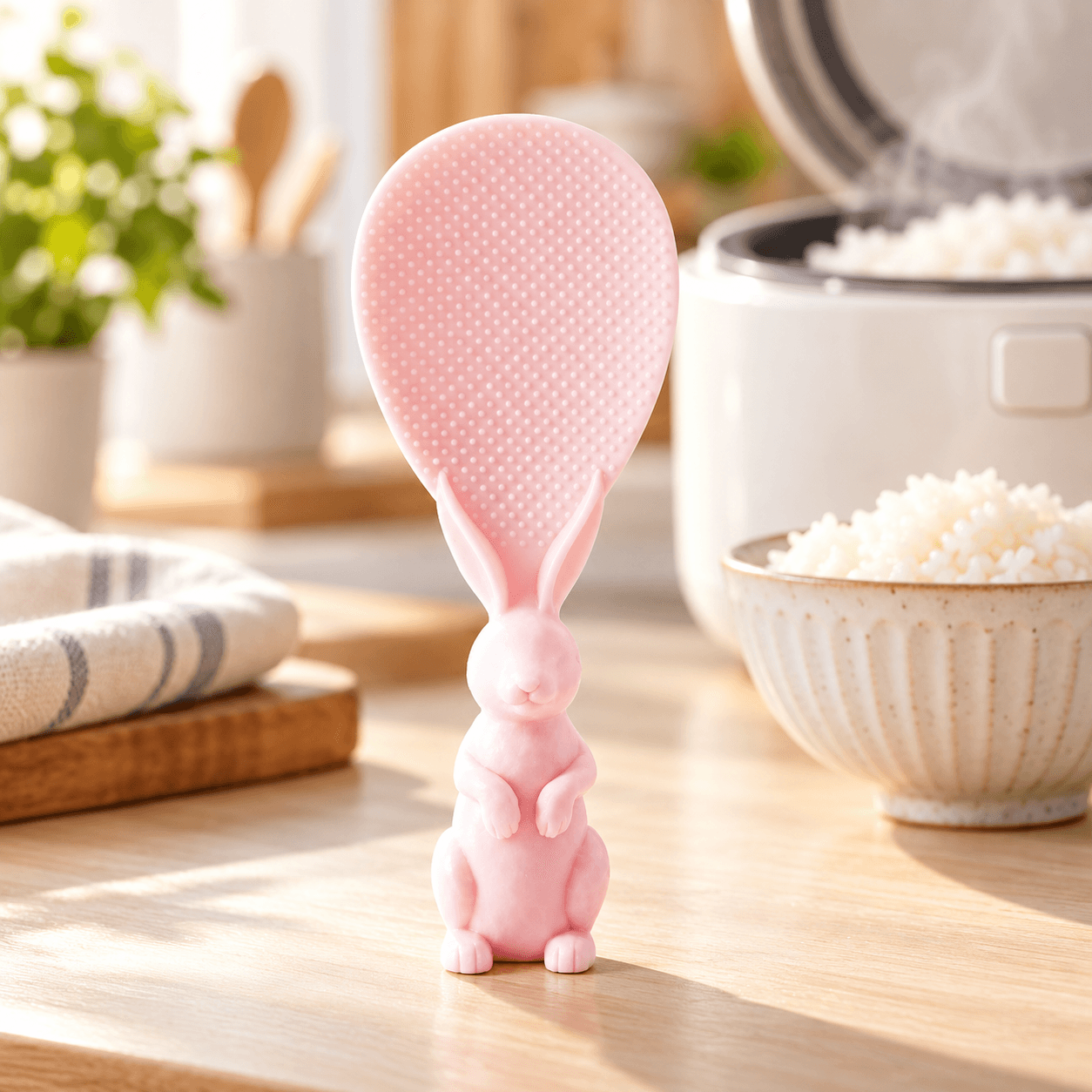 Muỗng Xới Cơm Hình Thỏ, Muôi Xới Cơm Nhà Bếp Dễ Thương