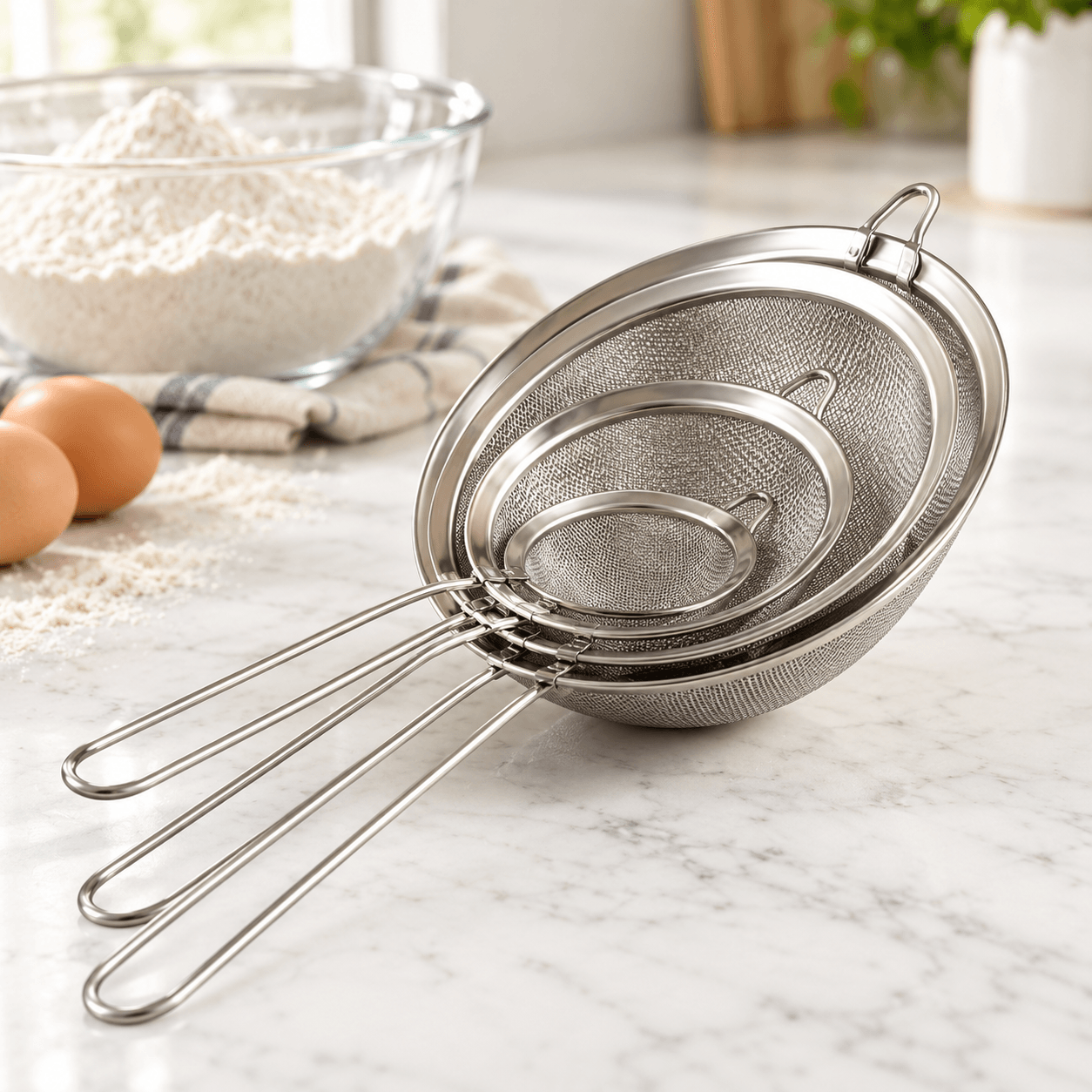 Rây Lọc Inox 12cm, Rây Lọc Thực Phẩm Nhà Bếp Đa Năng