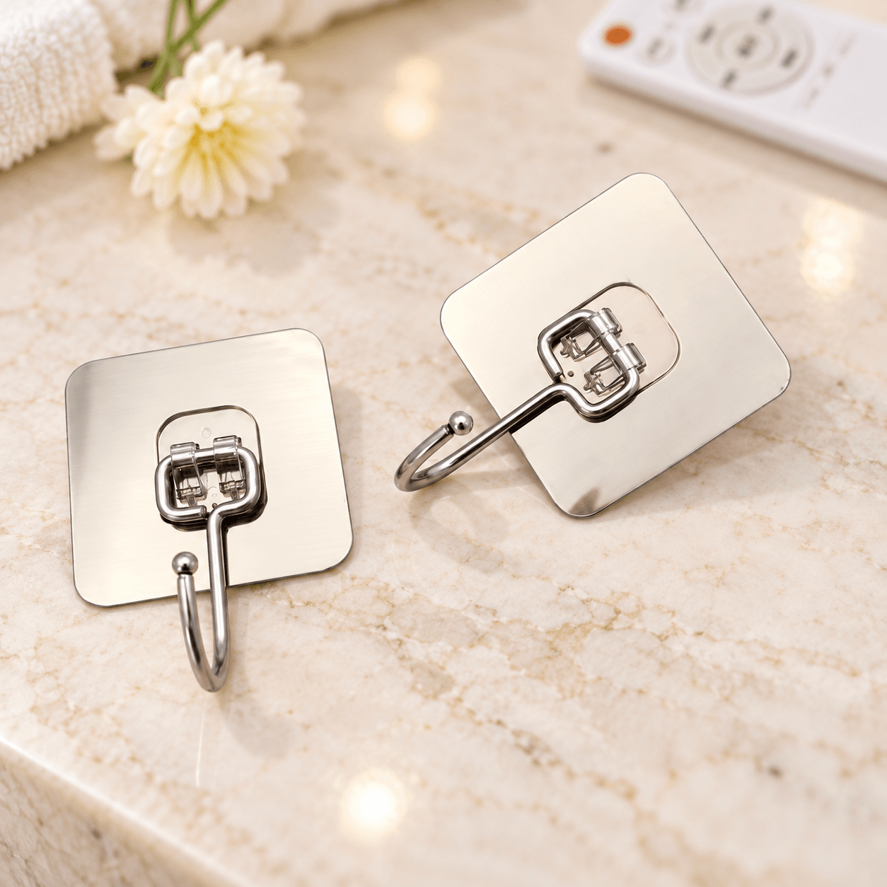 Miếng Dán Tường Móc Inox, Miếng Dán Thay Thế Cho Móc Treo Đồ