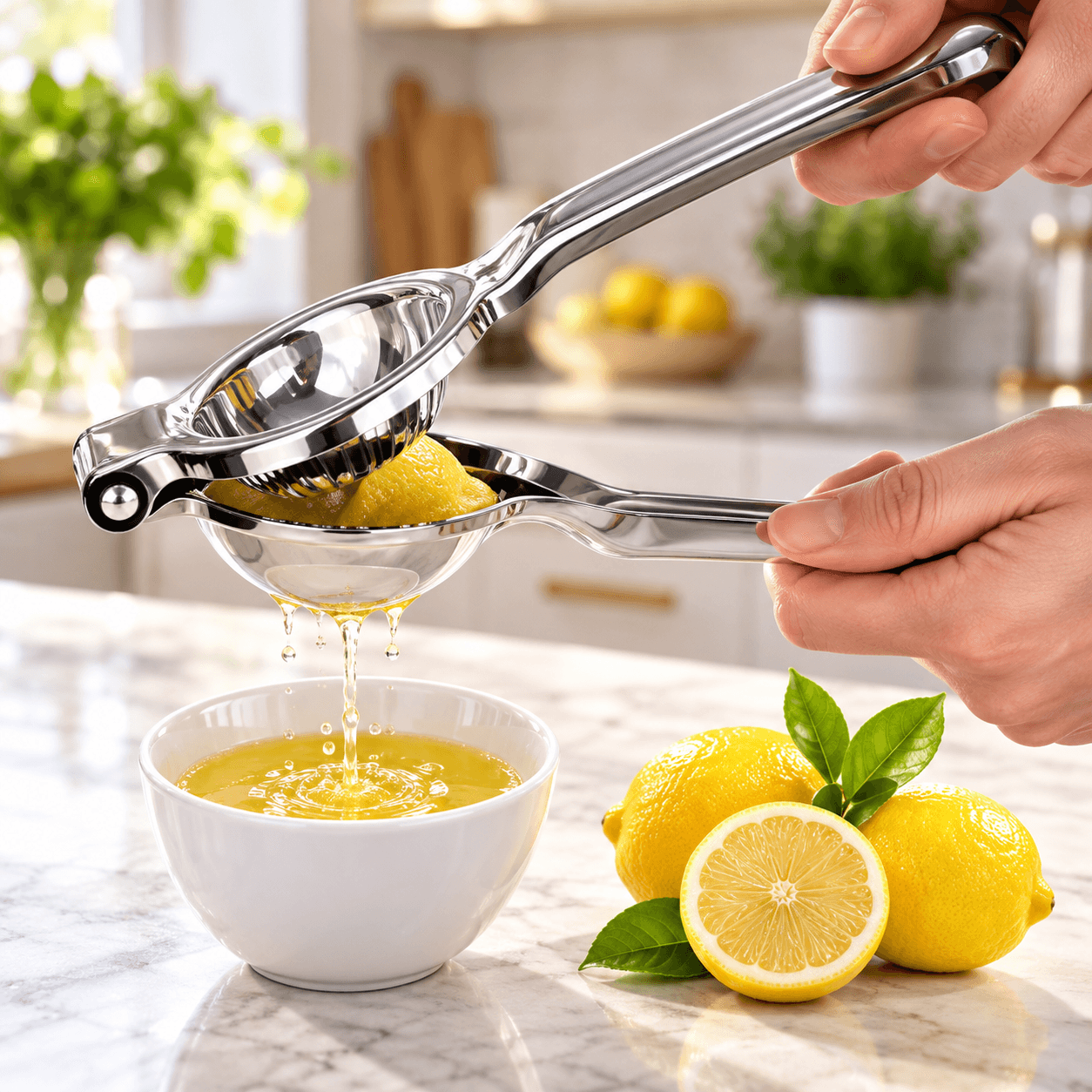 Dụng Cụ Vắt Chanh Inox Cao Cấp, Kẹp Ép Chanh Cầm Tay Nhanh Gọn Tiện Lợi