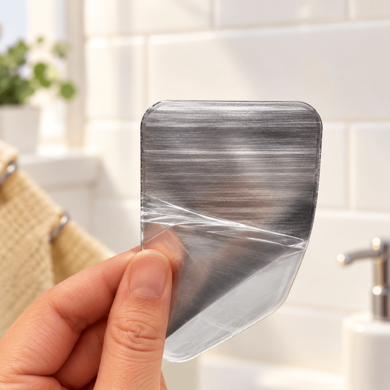 Thanh 6 Móc Dán Tường Màu Vàng, Móc Treo Đồ Đa Năng Tiết Kiệm Không Gian