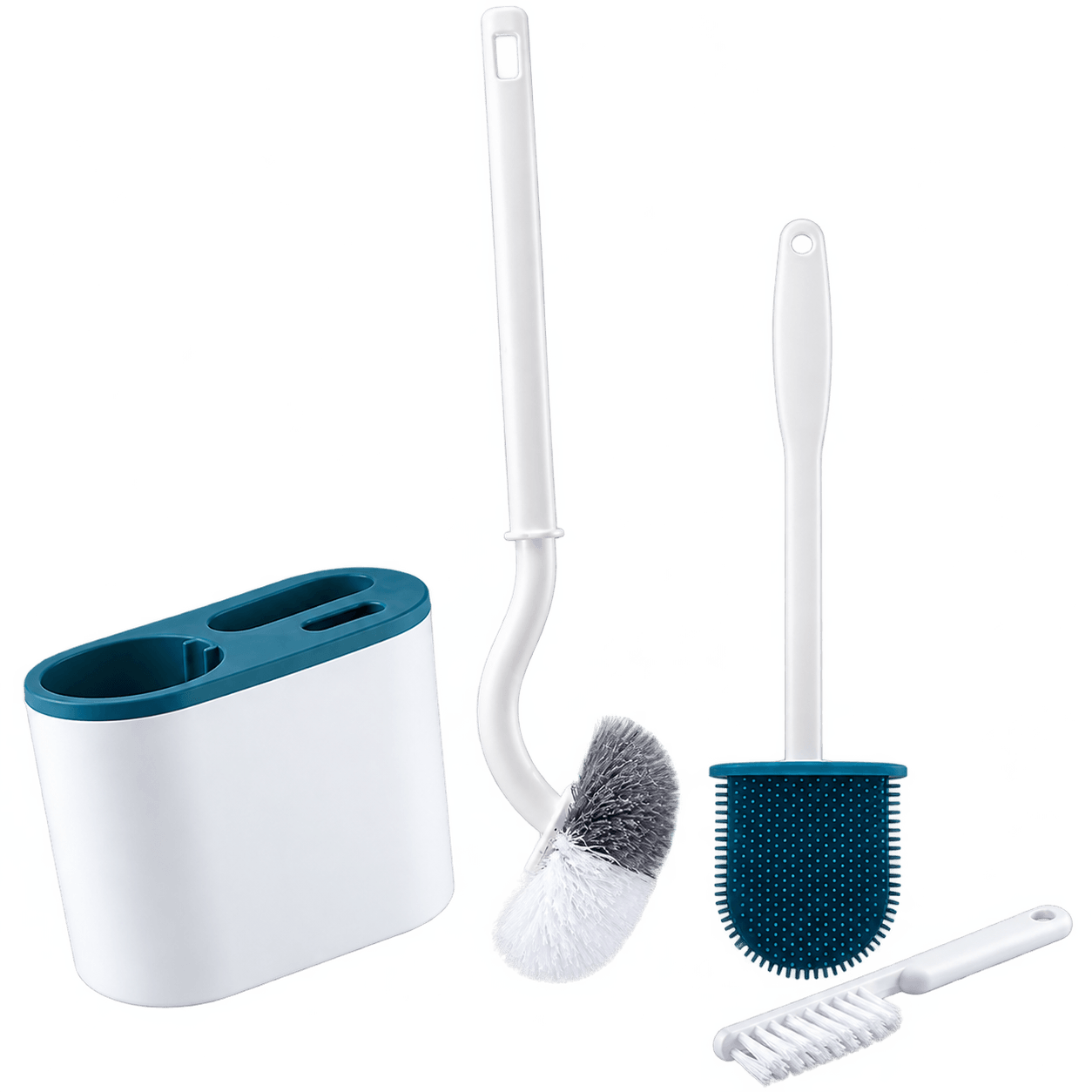 Bộ 3 Bàn Chải Cọ Toilet HAMA Đa Năng, Cọ Vệ Sinh Bồn Cầu, Nhà Tắm Kèm Hộp Đựng Tiện Lợi