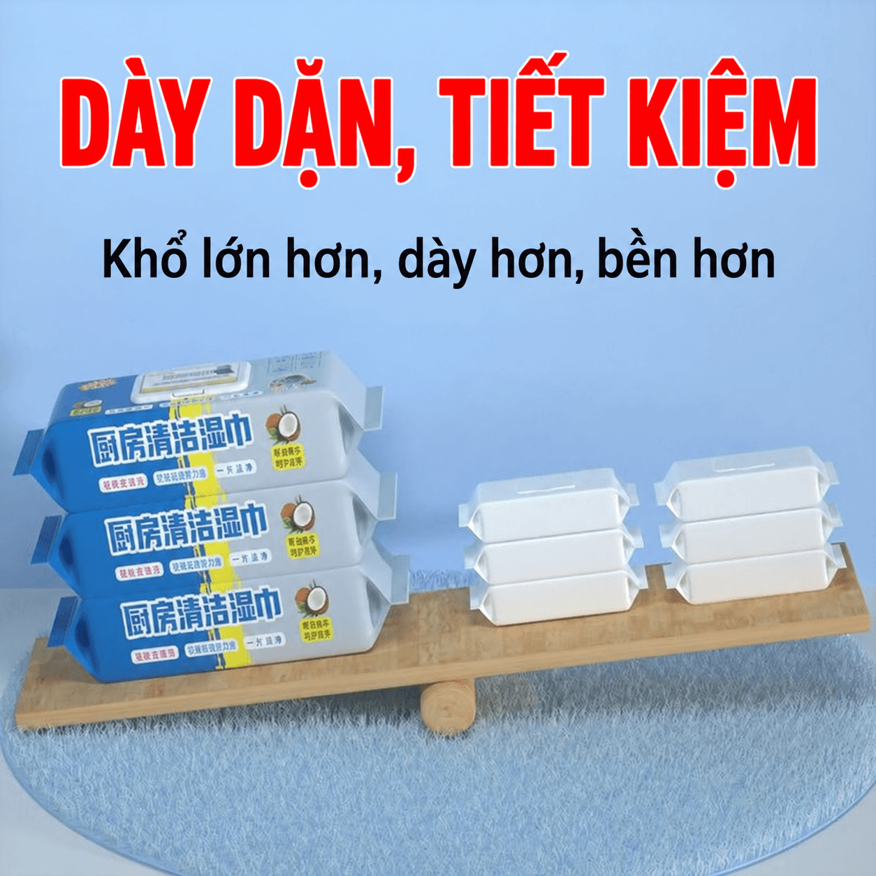 Hộp Khăn Lau Bếp 80 Tờ, Khăn Lau Đa Năng Dùng Cho Nhà Bếp