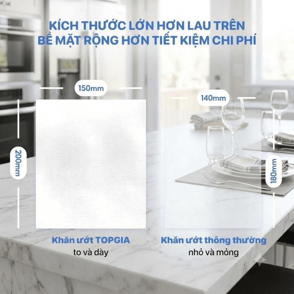 Khăn Ướt Ban Mai TOPGIA 80 Tờ, Khăn Giấy Ướt Mềm Mại Tiện Lợi Dùng Cho Gia Đình