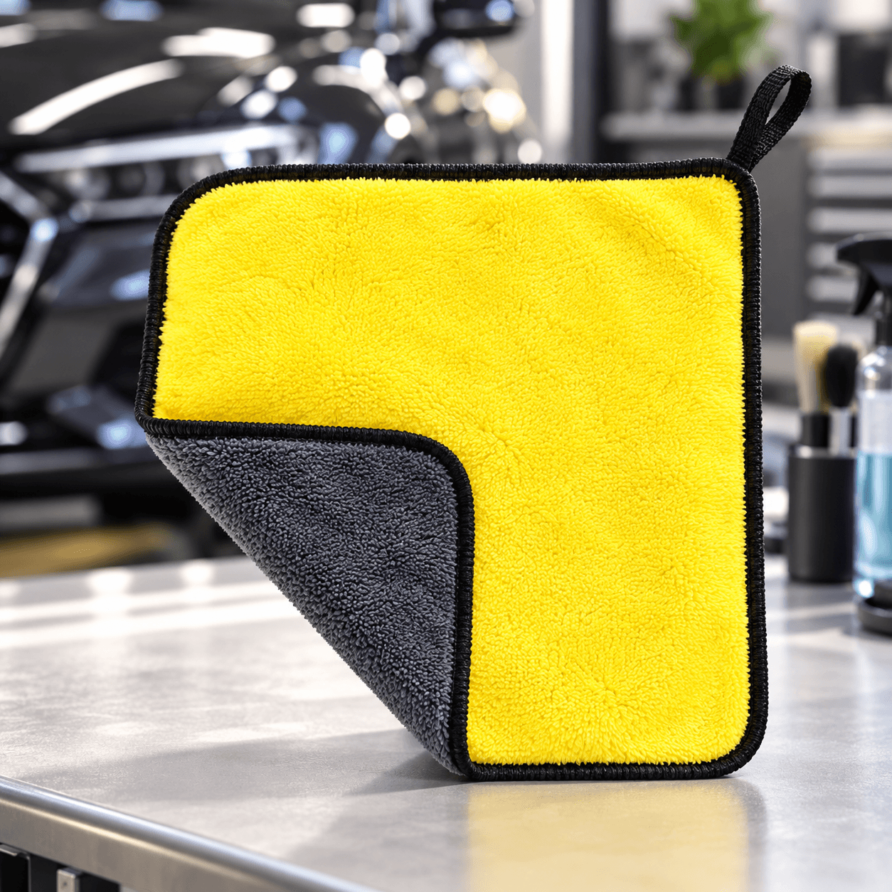 Khăn Lau Xe 30x30cm 29g Màu Vàng, Khăn Vệ Sinh Ô Tô Đa Năng