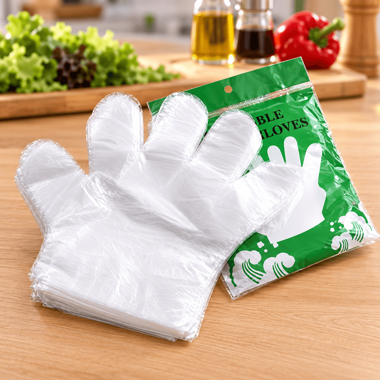 Bịch 100 Găng Tay Nilon, Găng Tay Dùng Một Lần Đa Năng