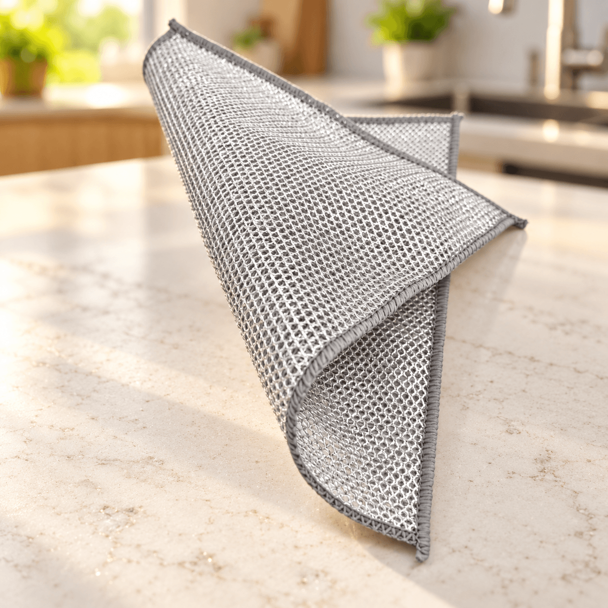 Khăn Rửa Chén 2 Lớp Kim Cương 20x20cm, Khăn Lau Bếp Đa Năng