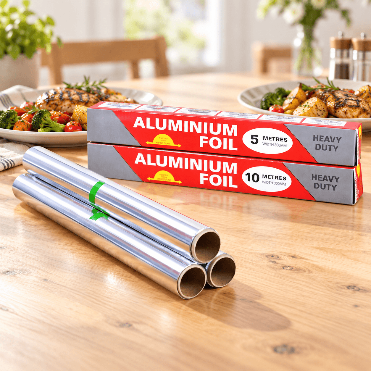 Cuộn Giấy Bạc 5m, Giấy Bạc Bọc Nướng Bảo Quản Thực Phẩm