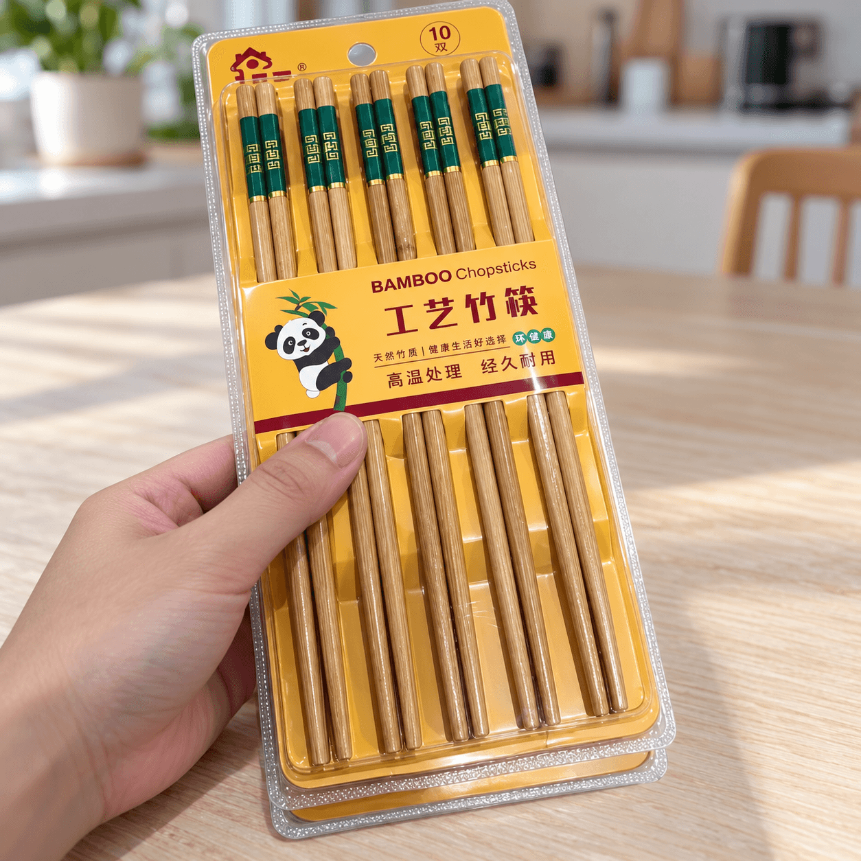 Vỉ 10 Đôi Đũa Tre, Đũa Ăn Gia Đình Tiện Lợi