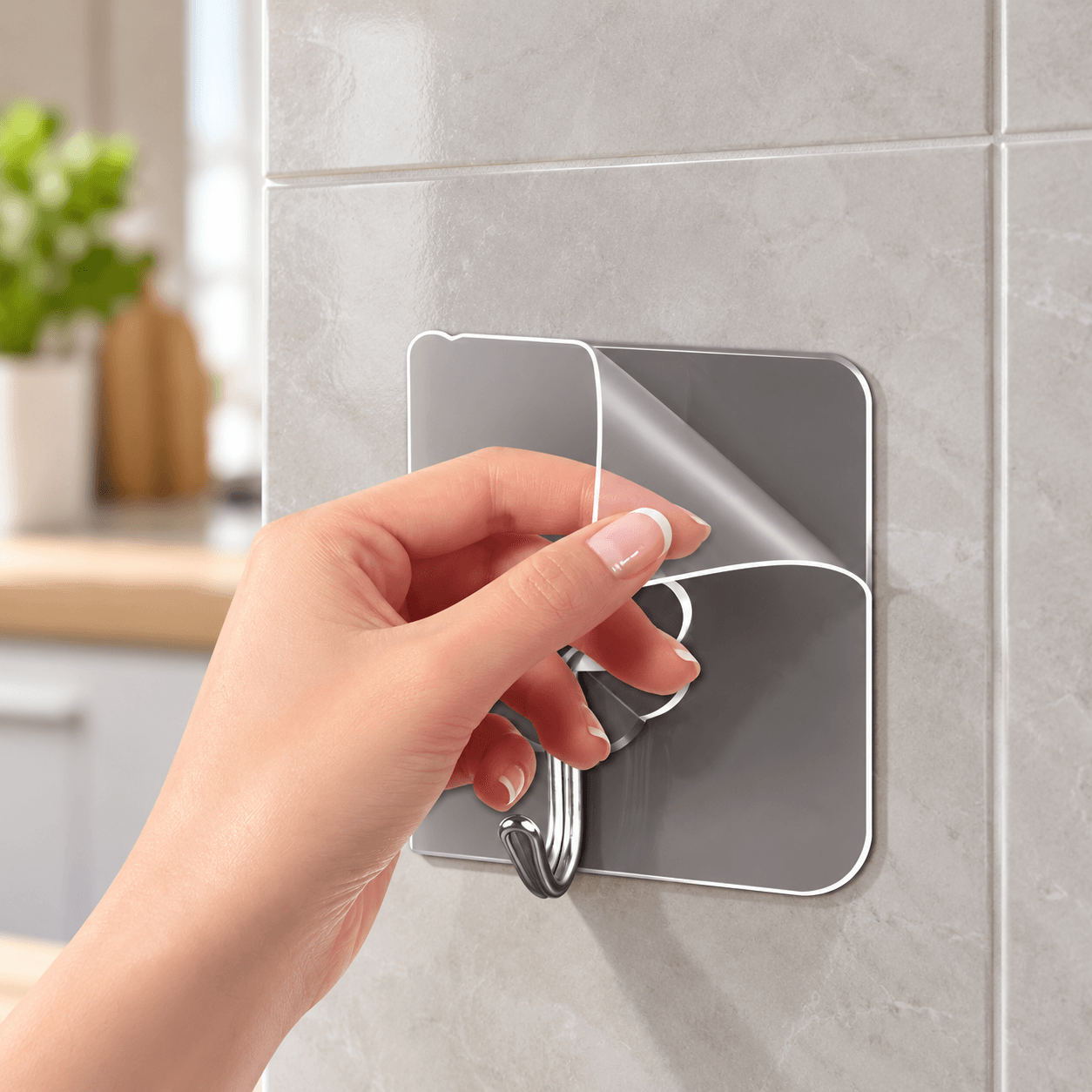 Móc Dán Tường Đa Năng, Móc Treo Đồ Không Khoan Tường Tiện Lợi