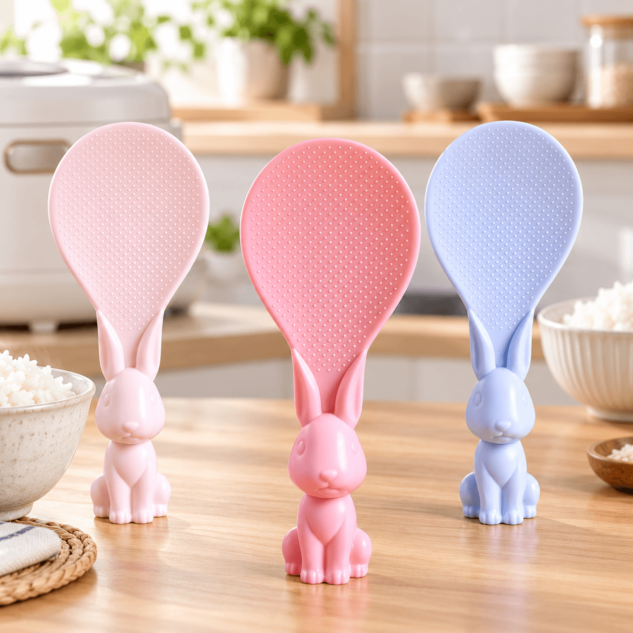 Muỗng Xới Cơm Hình Thỏ, Muôi Xới Cơm Nhà Bếp Dễ Thương