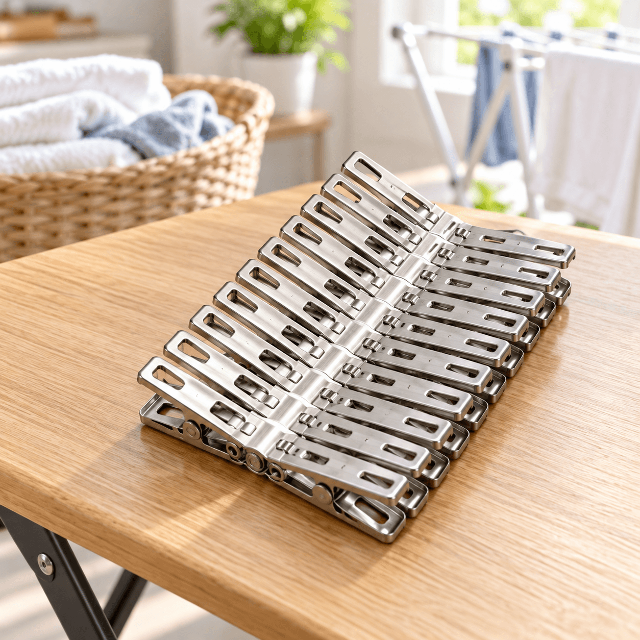 Set 20 Vỉ Kẹp Inox, Kẹp Đồ Gia Dụng Đa Năng