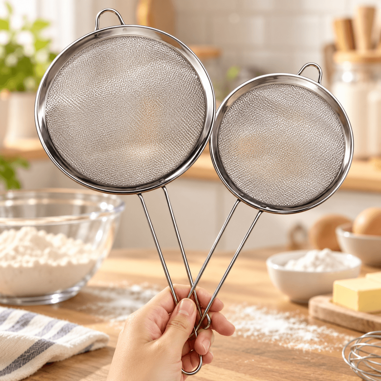 Rây Lọc Inox 12cm, Rây Lọc Thực Phẩm Nhà Bếp Đa Năng