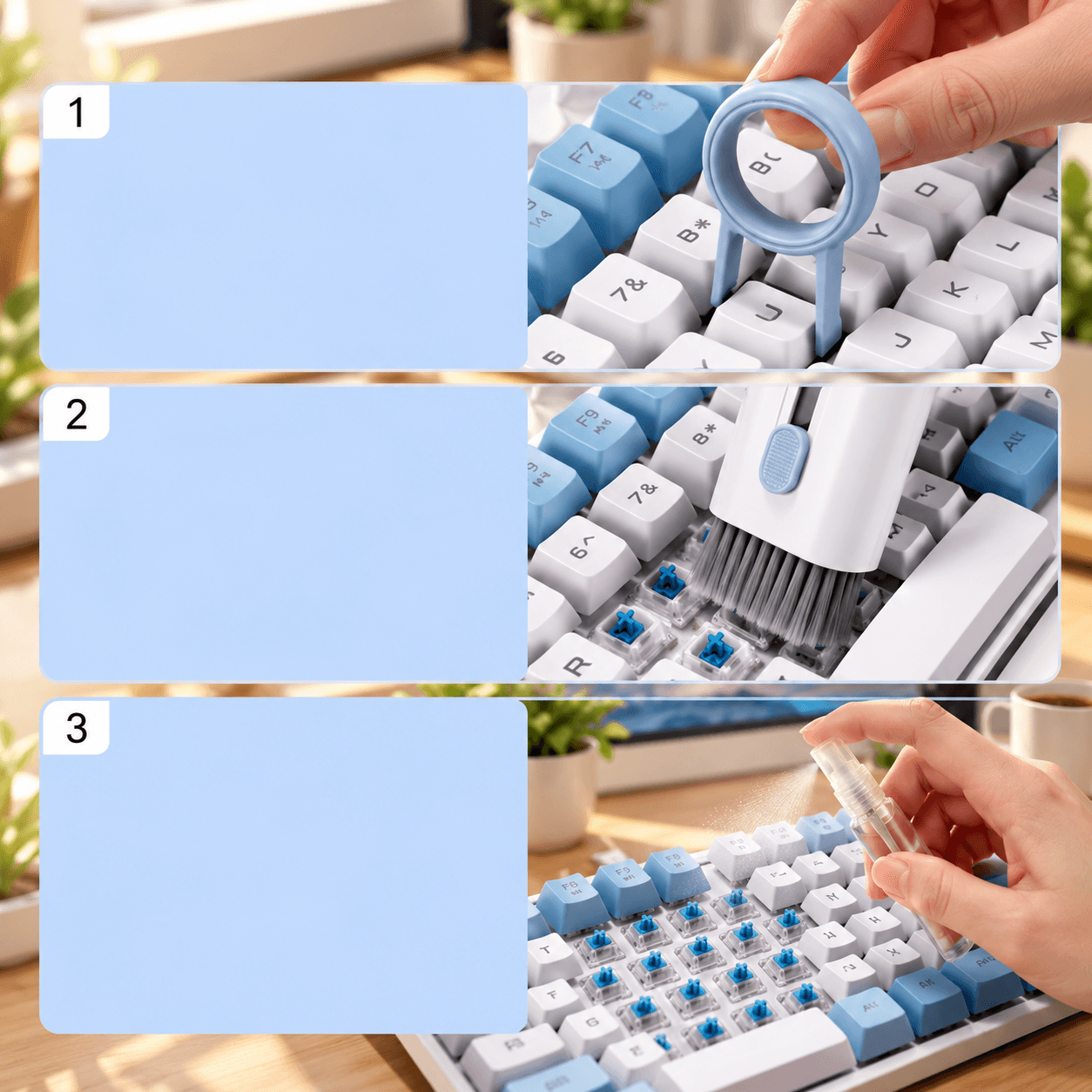 Bộ Vệ Sinh Bàn Phím Laptop 7 Trong 1, Dụng Cụ Vệ Sinh Điện Tử Đa Năng
