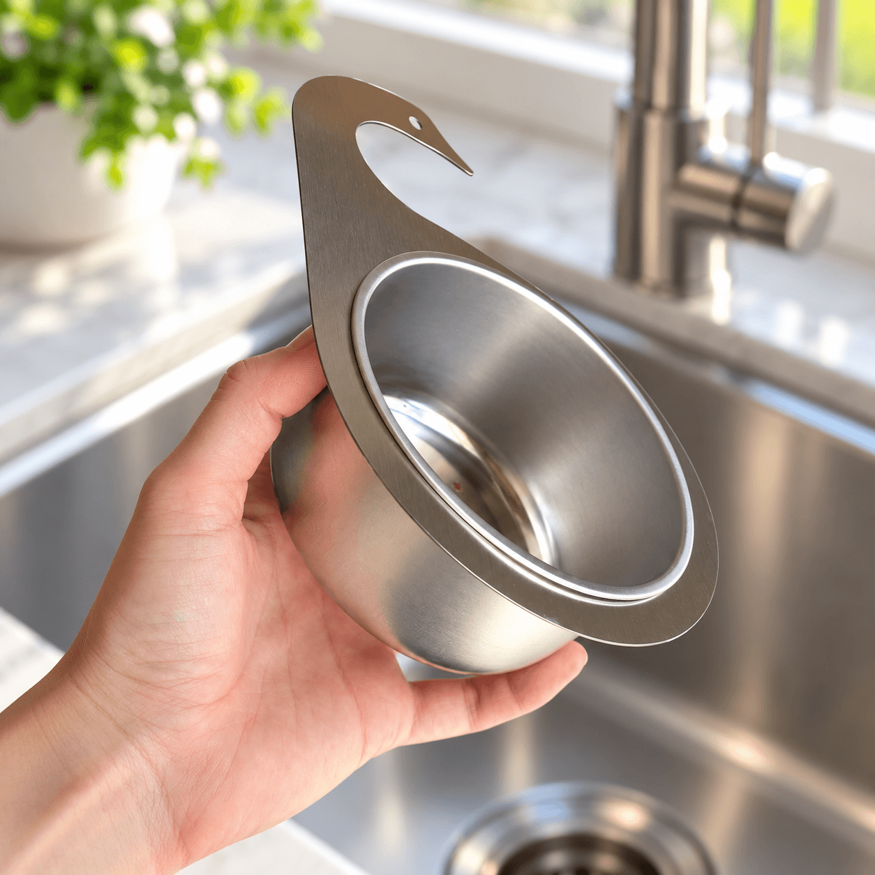Giỏ Lọc Rác Inox Thiên Nga, Giỏ Lọc Rác Bồn Rửa Chén
