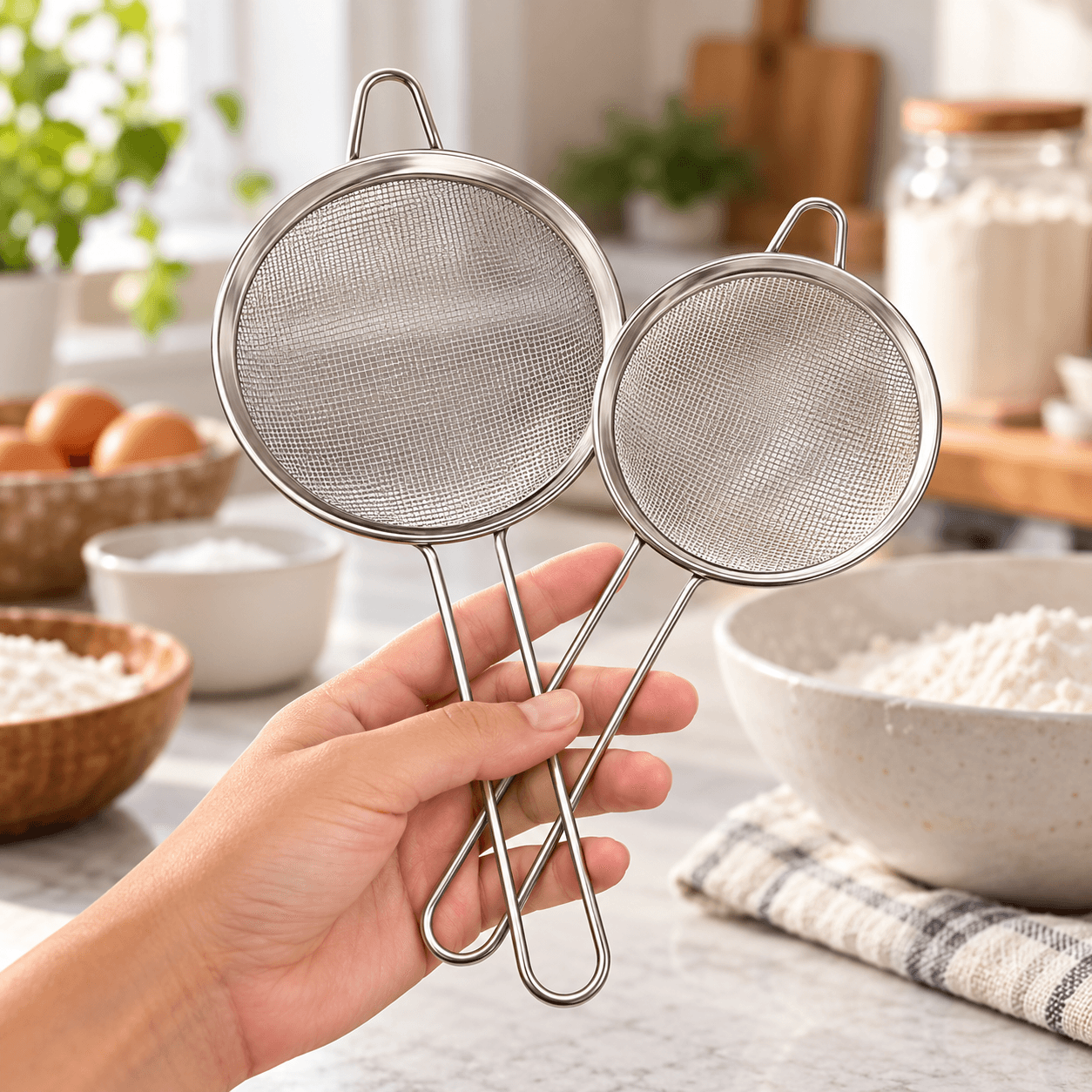 Rây Lọc Inox 12cm, Rây Lọc Thực Phẩm Nhà Bếp Đa Năng