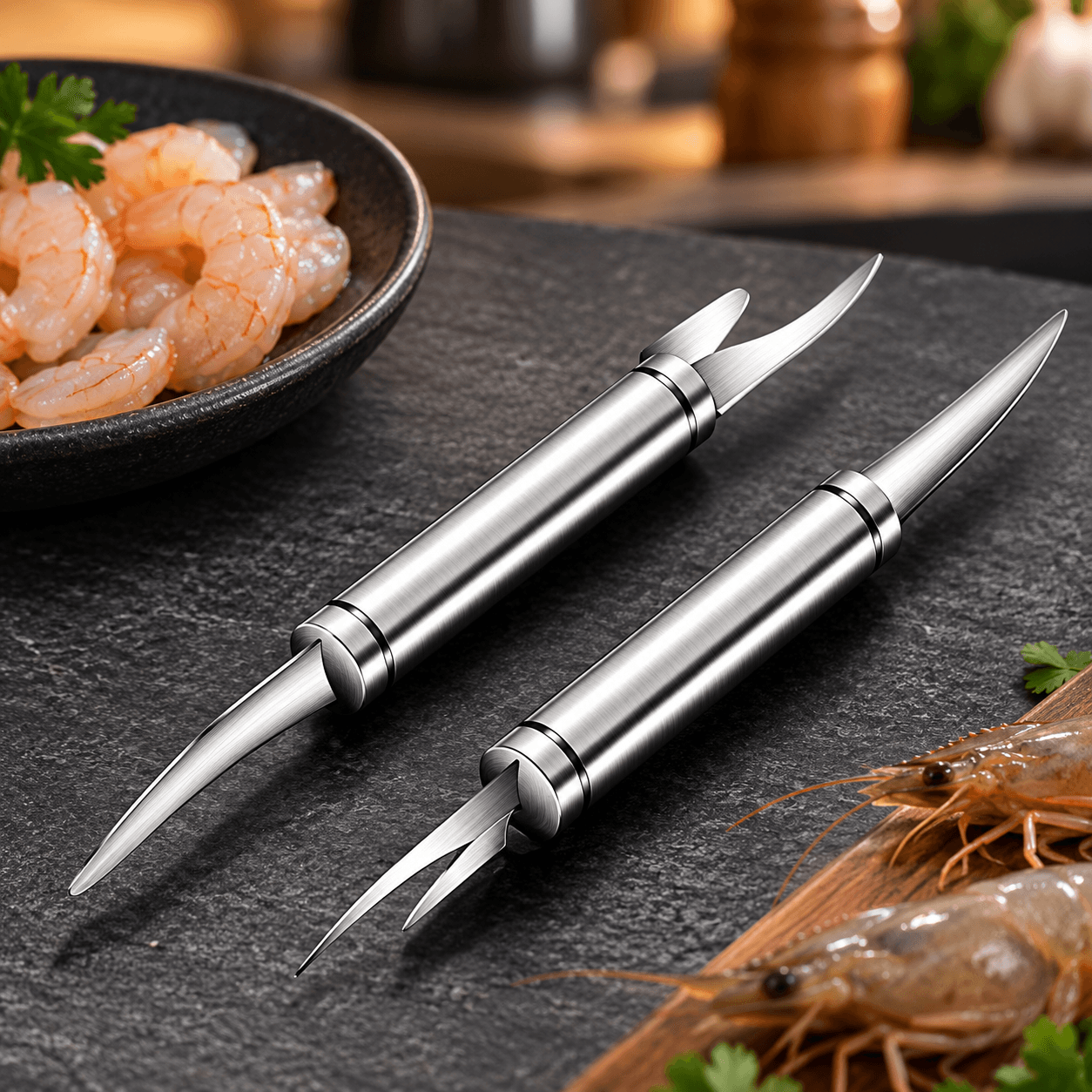 Dụng Cụ Lột Vỏ Tôm, Dao Tách Vỏ Tôm Nhà Bếp Tiện Lợi