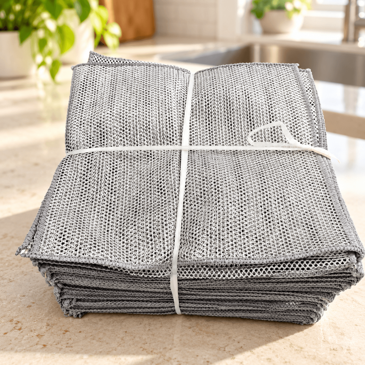 Khăn Rửa Chén 2 Lớp Kim Cương 20x20cm, Khăn Lau Bếp Đa Năng