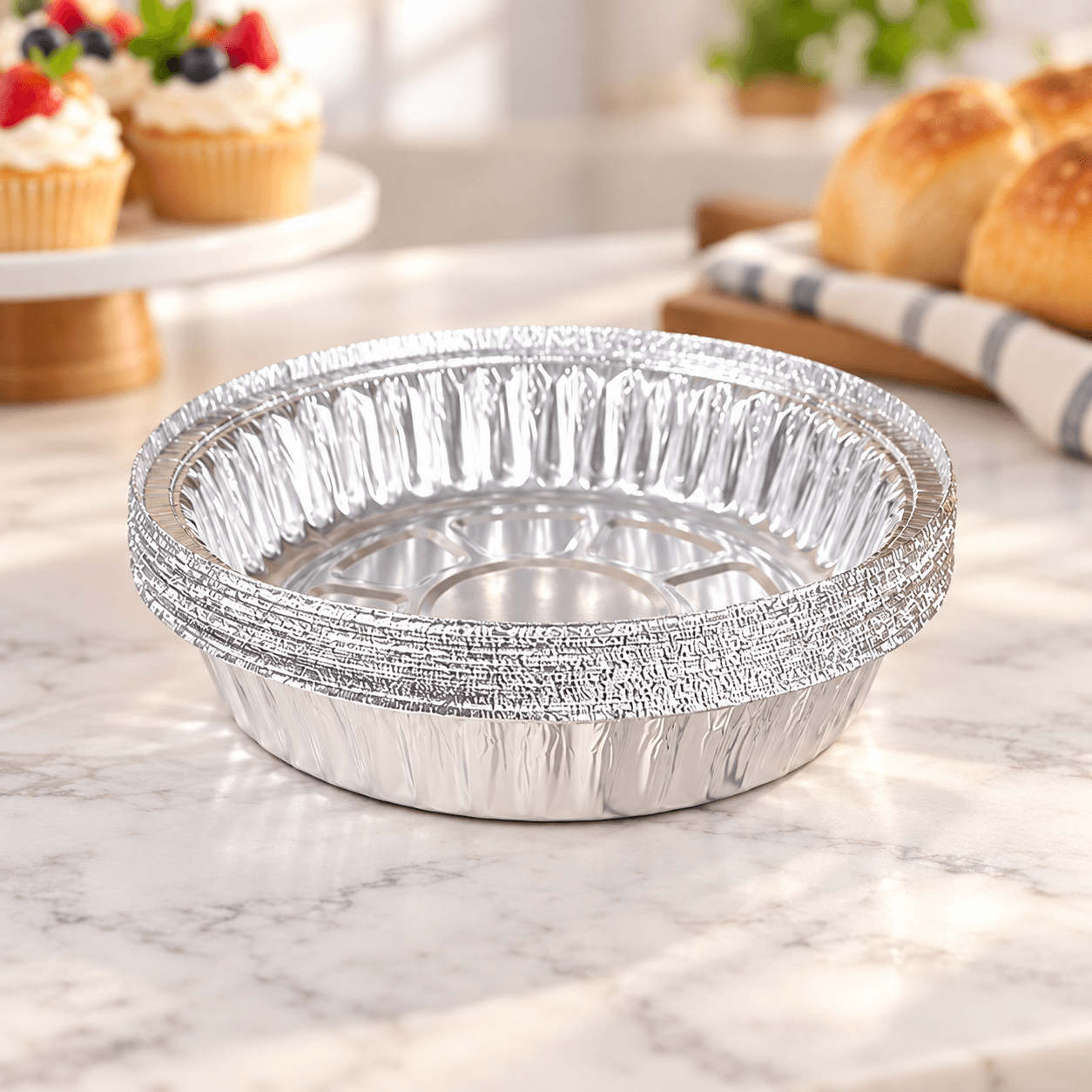 Dĩa Bạc Nồi Chiên Không Dầu 18cm, Khay Giấy Bạc Lót Nồi Chiên