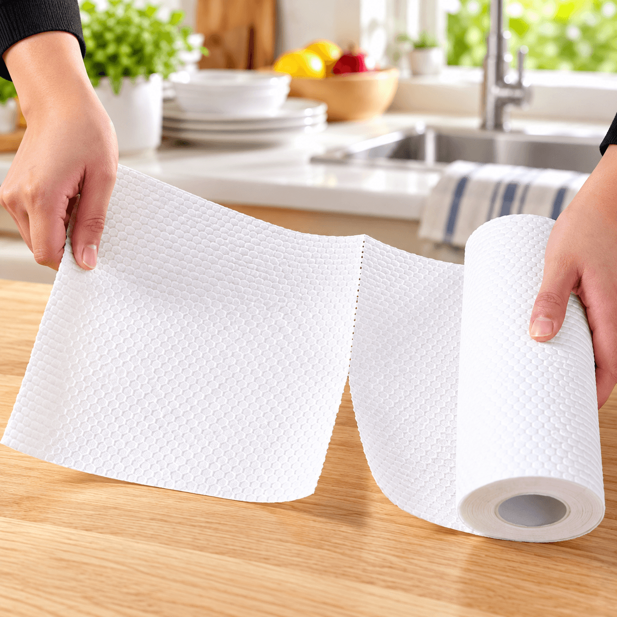 Cuộn Giấy Lau Bếp Đa Năng 20cm 40 Tờ, Giấy Lau Dầu Mỡ Nhà Bếp