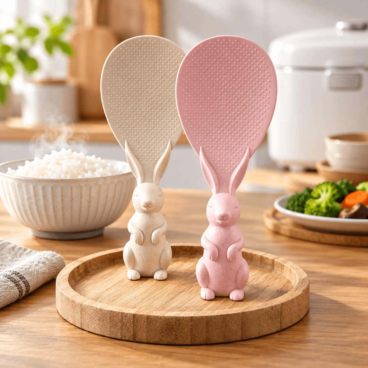Muỗng Xới Cơm Hình Thỏ, Muôi Xới Cơm Nhà Bếp Dễ Thương