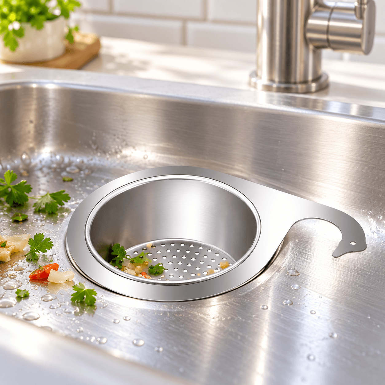 Giỏ Lọc Rác Inox Thiên Nga, Giỏ Lọc Rác Bồn Rửa Chén