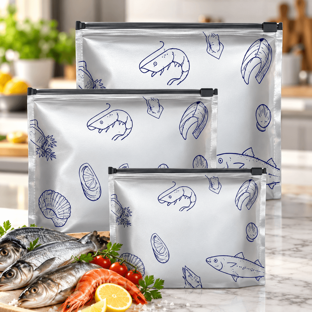 Set 10 Túi Zip Bạc 13x20cm Size Nhỏ, Túi Bảo Quản Thực Phẩm