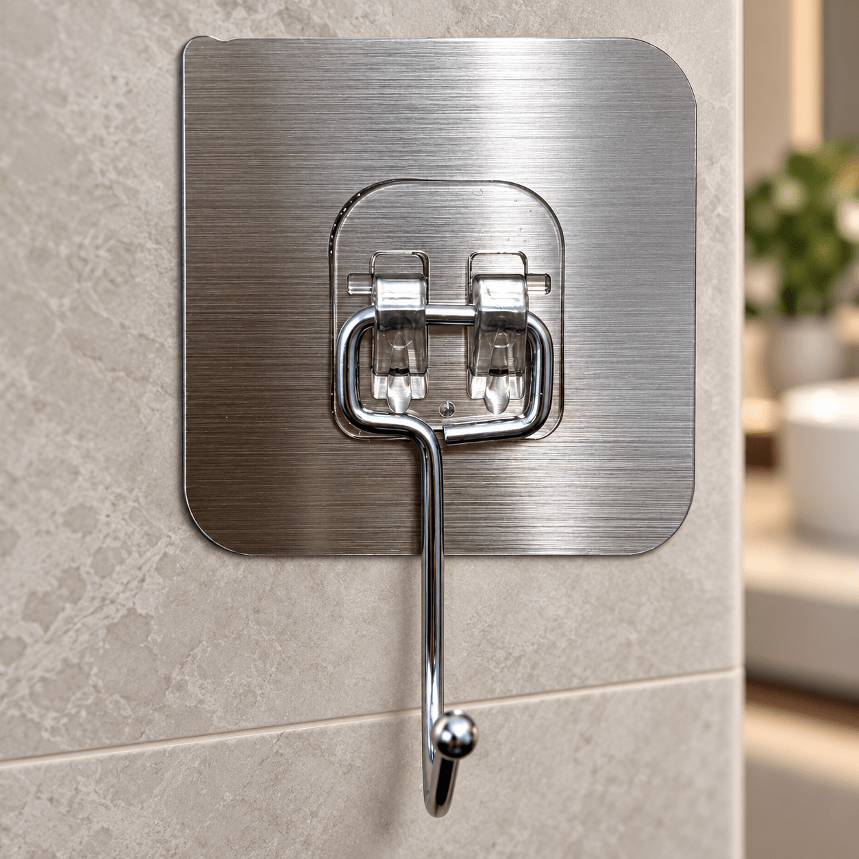 Miếng Dán Tường Móc Inox, Miếng Dán Thay Thế Cho Móc Treo Đồ