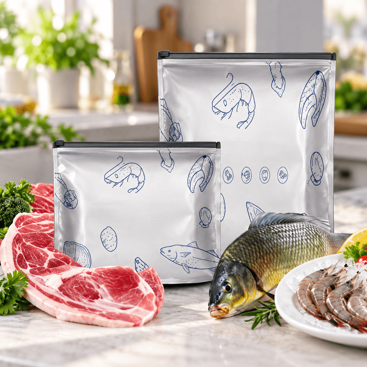 Set 10 Túi Zip Bạc 13x20cm Size Nhỏ, Túi Bảo Quản Thực Phẩm