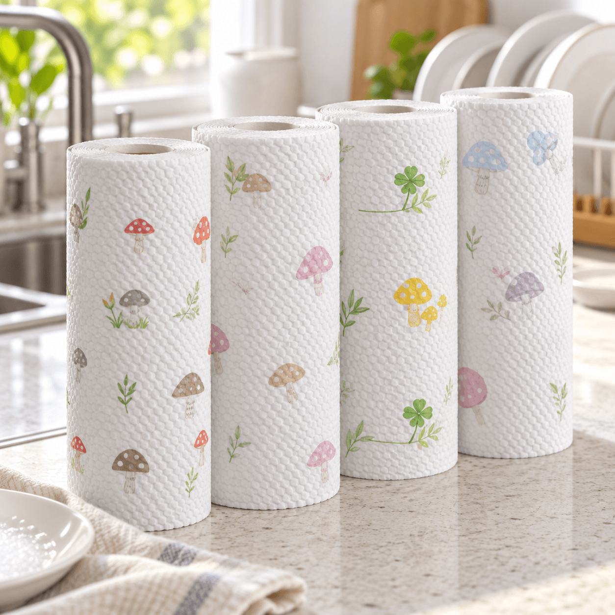 Cuộn Giấy Lau Bếp Đa Năng 20cm 40 Tờ, Giấy Lau Dầu Mỡ Nhà Bếp