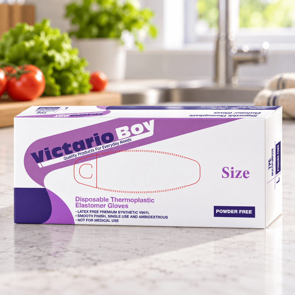 Găng Tay Cao Su VictoriaBay Size L, Găng Tay Rửa Chén Vệ Sinh Gia Dụng