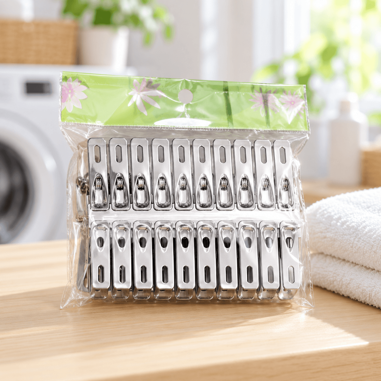 Set 20 Vỉ Kẹp Inox, Kẹp Đồ Gia Dụng Đa Năng