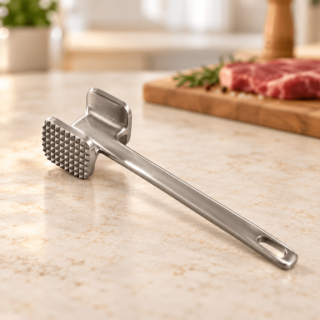 Búa Dần Thịt 19cm, Búa Làm Mềm Thịt Dụng Cụ Nhà Bếp